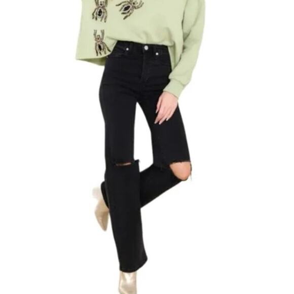 BLANKNYC Rib-cage Wide Leg Ripped Pant Jeans, Size 26, New with Tag MSRP $108 - Picture 9 of 10